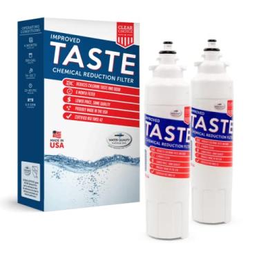 Imagem de Filtro de substituição Clear Choice para LG LT800P ADQ32617703 filtro de água compatível com RWF1160 RWF3500A WF-1040A BM-LP8 filtro de água de geladeira, NSF/ANSI 42, caixa com 2, feito nos EUA