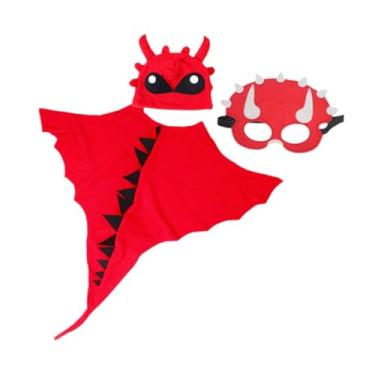 Imagem de Vaveren Fantasia de dragão com 3 peças, fantasia de dinossauro infantil para crianças de 3 a 8 anos