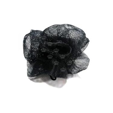 Imagem de Esponja Bucha de Nylon para Banho 8cm (Preta)