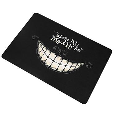 Imagem de Função Engraçada da Porta, Tapete de Borracha Não Deslizamento, Tapete de Capacho Oblongo Com Design Ultra Fino e Padrões Personalizados, Adequados (Somos todos capachos loucos)