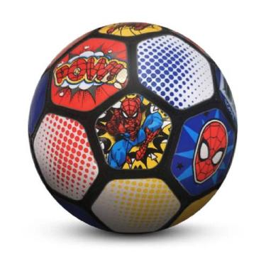Imagem de Bola Futebol Infantil Marvel - Tam 4, Azul vermelho e amarelo