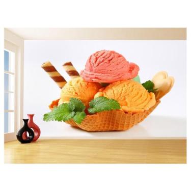 Imagem de Papel De Parede Alimentos Sorvetes Massa Cores 3,5M Al409 - Você Decor