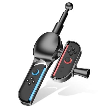 Imagem de FANPL Fishing Rod for Nintendo Switch 2 Joy Con, Fishing Game Handle Controller Grip Accessories for Switch Legendary Fishing & Fishing Star World Tour & Bass Pro Shops, Enhance Gaming Experience