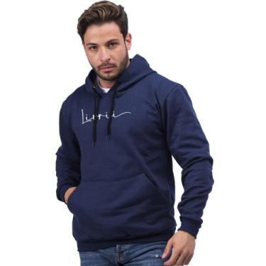 Imagem de Blusa de Moletom Masculina Personalizada Livrii Flanelada com Capuz - 