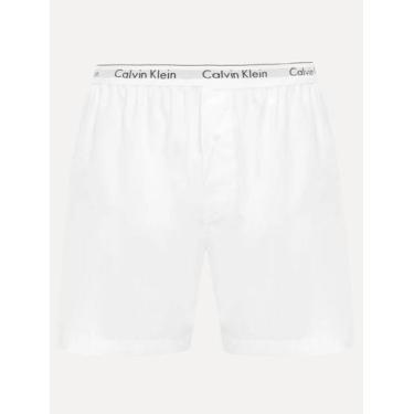 Imagem de Cueca Calvin Klein Samba Canção Tricoline Branca, L/G