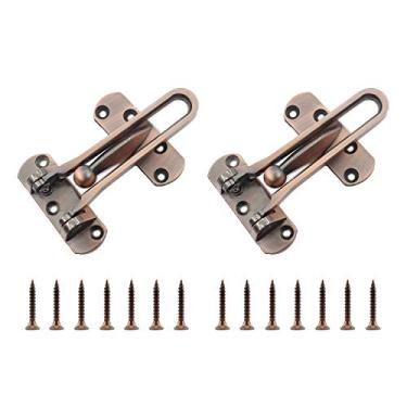 Imagem de 2 peças de fechadura de porta de barra giratória, trava superior ULIFESTAR para porta da frente parafuso de porta de aço inoxidável, fechadura de porta de celeiro, fechadura de galpão, fechadura de