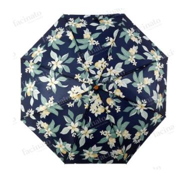 Imagem de Guarda chuva reforçado três dobras pongee flores - Guardalux