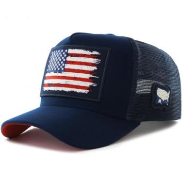 Imagem de Boné Bão Nu Mundo - Estados Unidos - Camurça Azul Marinho