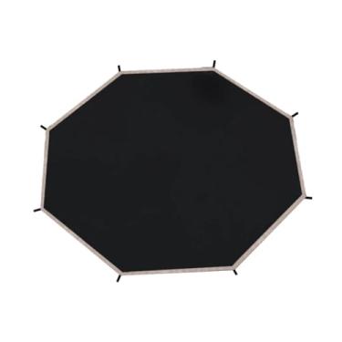 Imagem de menolana Capa de sombra para trampolim, abrigo solar, playground de verão, capa de tenda para trampolim, toldo, Preto, 12 Pés para 8 Postes