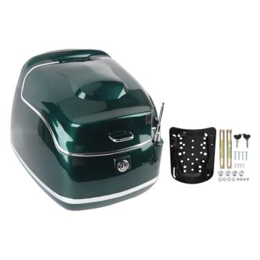 Imagem de aqxreight 38L MOTORCYCH Caixa TOPA PRESA DEPERAÇÃO Ajuste Universal Com Tecla Base Base Base Placa Motocicleta Motivo de Porta -malas Caixa de Porta de Armazenamento de Cauda para Luvas de (verde