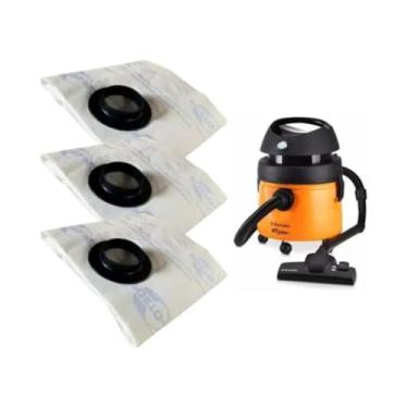 Imagem de Saco Descartável para Aspirador WAP, Kit com 3 Unidades, Compatível com ST20/GT2000/GT3000/A20GT, 6,5cm