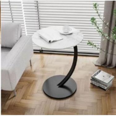 Imagem de Mesa Decorativa Lateral Redonda Apoio Sofá Cama Multiuso - Y888, Branc