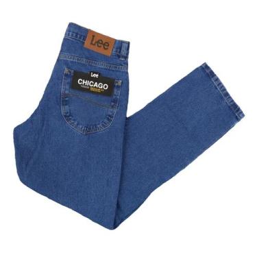 Imagem de Calça Lee Jeans Tradicional Masculina 100 Algodão Reta., Azul aço, 44