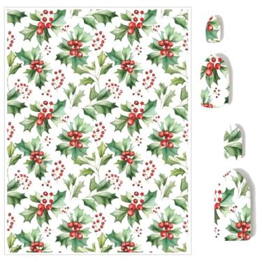 Imagem de Briartw 10 folhas de papel de transferência de argila de polímero com padrão de bagas de azevinho, por folha 10 x 14,8 cm, folhas de transferência de argila de polímero para fazer joias de argila DIY