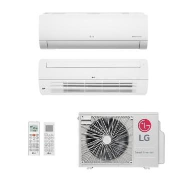 Imagem de Ar-Condicionado Multi Split Inverter LG 18.000 (1x Evap HW 9.000 + 1x Evap Cassete 1 Via 12.000) Quente/Frio 220V		