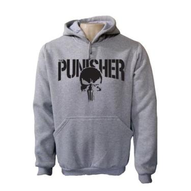 Imagem de Blusa De Moletom Masculina Plus size Justiceiro Punisher XG até XG8, C