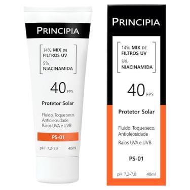 Imagem de Protetor Solar Facial Principia 14% Mix de Filtros UV + 5% Niacinamida FPS 40 PS-01 com 40ml