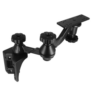 Imagem de WINDFRD Todo o suporte de localizador/plotter de peixe de alumínio com braço ajustável de seção dupla reforçada, segura telas de 12.7 cm a 30.5 cm, compatível com Garmin, Lowrance e mais