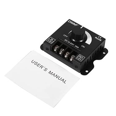 Imagem de 12v-24v 30a controlador de dimmer de interruptor led de cor única com operação manual de controle de botão para luz de tira fácil de operar
