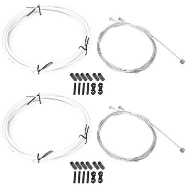 Imagem de Conjunto de cabos de deslocamento de freio de bicicleta Desenvolvimento de alta qualidade Linha de freio Durável Caixa Deailleur Kits para Mountain Road Bikes Universal Fit Black (Preto) (Branco)