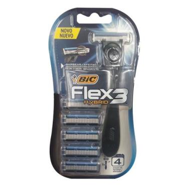 Imagem de Aparelho de Barbear Bic Flex 3 Hybrid Extra Suave + 5 Cargas