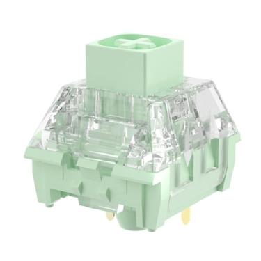 Imagem de Mciepny Kailh Box Interruptor de teclado de bambu, interruptores de 3 pinos 55gf para digitação pesada e jogos para teclado mecânico MX (72 peças)