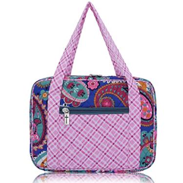 Imagem de DIWI Capa Bíblica de Algodão Acolchoado Bíblia Tote Book Case Tamanhos Grandes 25 X 7 X 7 Polegadas (G, C2 Rosa Azul)