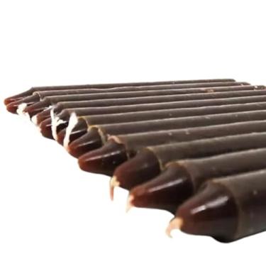 Imagem de Vela Palito Comum Marrom 50 Un