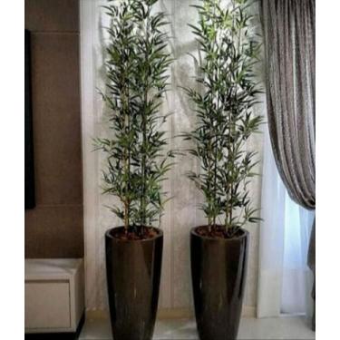 Imagem de Bambu vertical artificial 4 hastes 1 mt - Toke verde