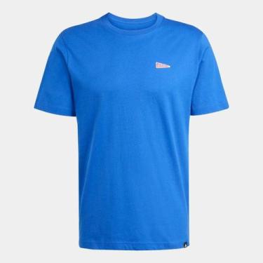 Imagem de Camiseta Adidas Pennant Masculina, Azul, M