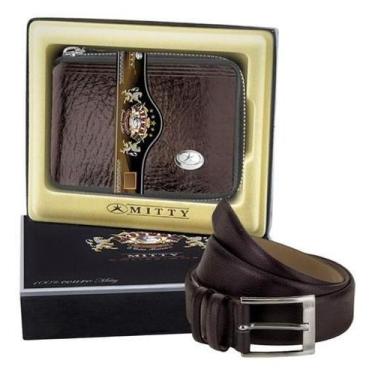 Imagem de Carteira Couro Mitty Com Ziper - M1Z + Cinto