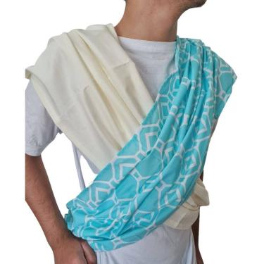 Imagem de Fastsling Canguru Piêpaô Fast Sling Mosaico Azul + Marfim G