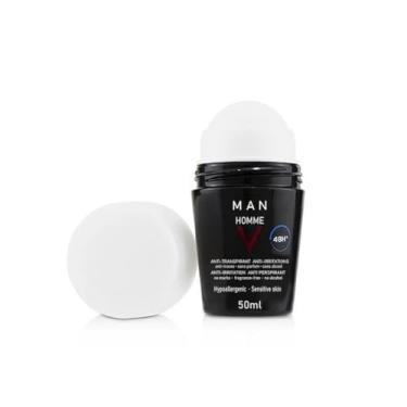 Imagem de Desodorante antitranspirante 48H Roll-On Homme Dry-Touch. Manchas anti-brancas e amareladas | Sem álcool | Deo de 50 ml para homem | Ideal para peles sensíveis (50 ml, sem cheiro (antiirritação))