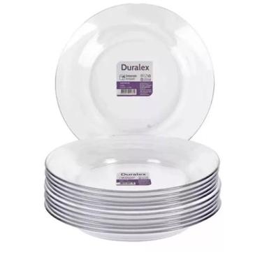 Imagem de Kit 12 Pratos Duralex Astral Fundo Vidro Transparente Nadir - Nadir Fi