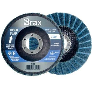 Imagem de Disco Flap de Acabamento Aço Inox / Alumínio 4.1/2" Fino - Brax