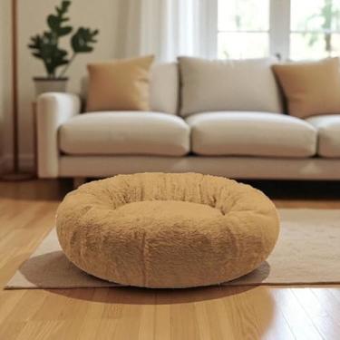 Imagem de CAMA PET DONUT NUVEM PELUCIA G REDONDA CAMINHA PELUCIADA NINHO CASINHA CASA TOCA COLCHONETE CACHORRO GATO NUVEM FUNDO ANTIDERRAPANTE QUALIDADE PREMIUM G 60CM (TOFFEE)