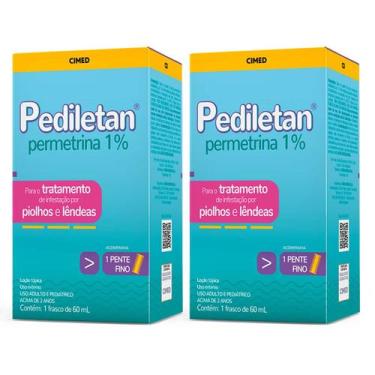 Imagem de Kit 2 und Permetrina - Pediletan Loção Capilar 60ml - CIMED