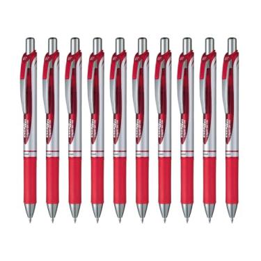 Imagem de Pentel EnerGel BL77-B Caneta esferográfica de tinta gel, 0,7 vermelha, 10 peças