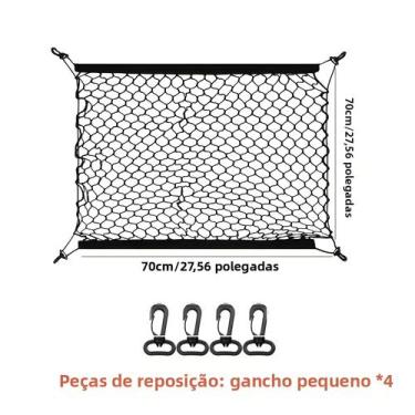 Imagem de Rede De Carga Para Carro Dobrável De Nylon Resistente Com Divisória Pa