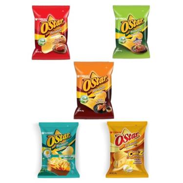 Imagem de Kit 5 Salgadinhos Coreanos, Batata Frita O'star, Sabores Variados, 30g Cada