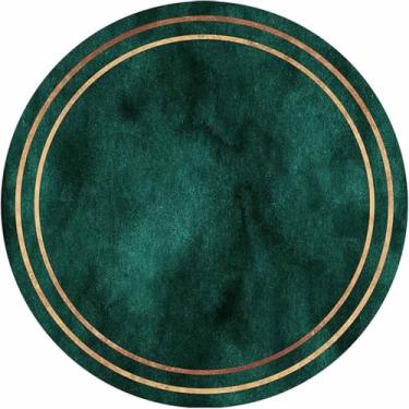 Imagem de Tapetes circulares minimalistas modernos para a sala de estar tapete dourado verde esmeralda 80 cm 100 cm, 140 cm, 160 cm, tapetes pequenos grandes para a sala de estar, Alf, 120 cm
