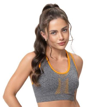 Imagem de Top Nadador Fitness Dupla Face Sem Costura Mescla 830 Zee Rucci, M