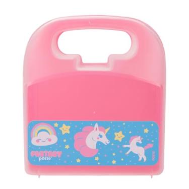 Imagem de Maletinha Infantil Lancheira Porta Brinquedo Escolar Multiuso Personagens Lembrancinha (Unicórnio)