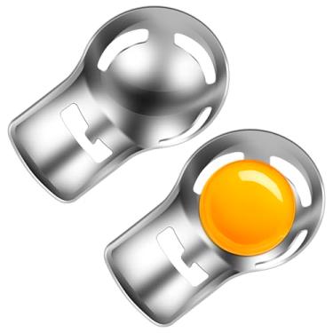 Imagem de Separador de gema de ovo de aço inoxidável de grau alimentício, reutilizável e seguro para lava-louças, ideal para separar claras de ovo cruas, uma ferramenta essencial para assar e cozinhar