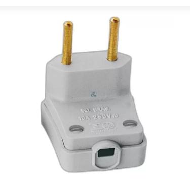 Imagem de Pino Plug Triangular Gigante 2 Polos Cabo Pp 10A 250V Perlex