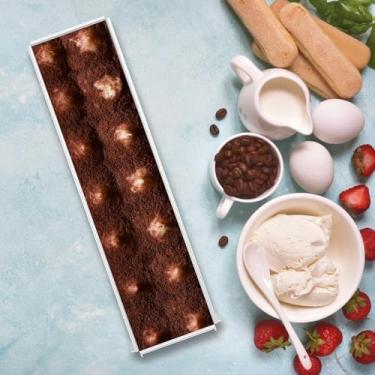 Imagem de Molde retangular para bolo, forma retangular para assar queijo, moldes para fazer bolos, 40 x 9 x 6 cm, molde de forma de assadeira, forma de liga de alumínio para bolo de sorvete, para cheesecake de