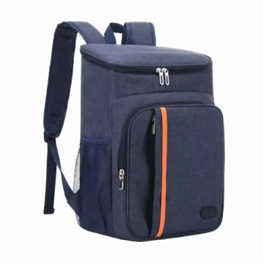 Imagem de Mochila Térmica 20 Litros Cooler Bag Isolamento Impermeável Alças Acolchoadas Capaceidade Para Bebias Ideal Para Viagens, Trilhas, Acampamento, Piquenique Camping, Churrasco PREMIUM DUPIN (AZUL)