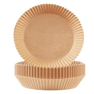 Imagem de 200 Formas Cesto Forro de Papel Redonda Descartavel Antiaderente Airfryer Fritadeira Elétrica Forno Microondas