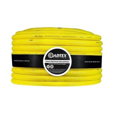 Imagem de Conduíte Corrugado Adtex Amarelo 3/4 Pol (25mm) Rolo 50m