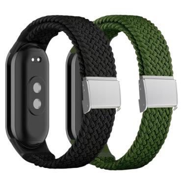 Imagem de Harikiri Pulseiras trançadas compatíveis com Xiaomi Mi Band 10/9/8, pulseira de reposição esportiva de nylon para mulheres e homens